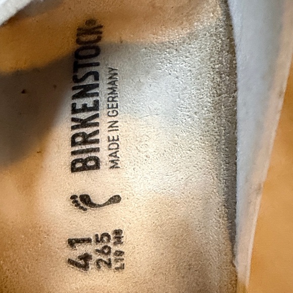 Birkenstock Arizona Big Buckle White Double-Strap Sandals, Sz 41 - Picture 6 of 7